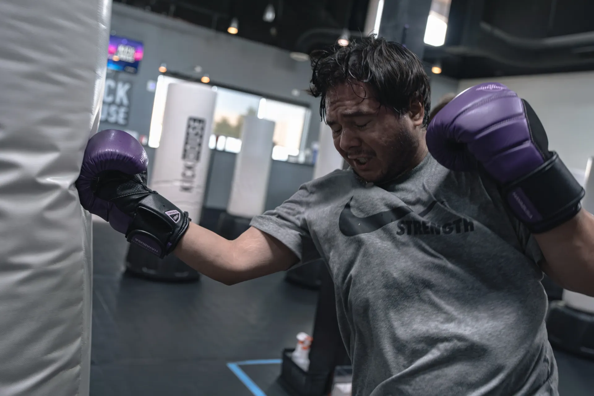 A member working through a PowerKick round